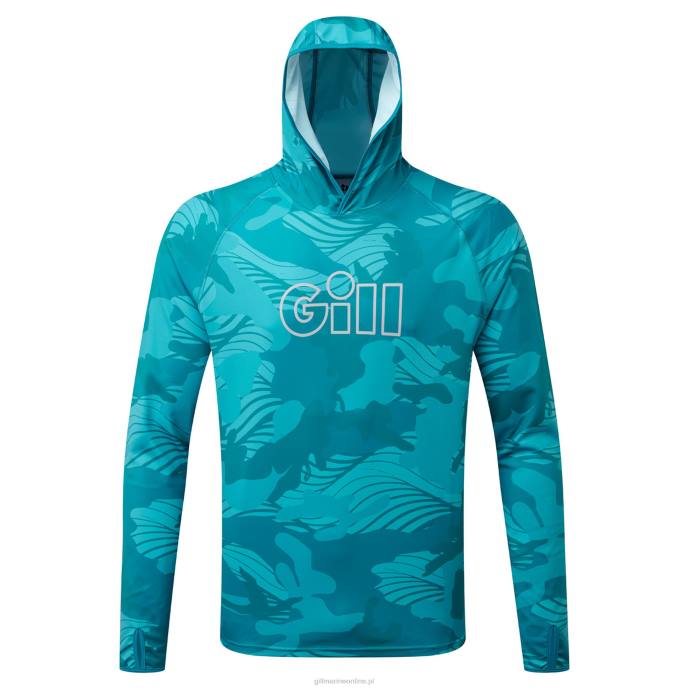 Gill Marine Bluza z kapturem xpel tec w kamuflażu 46RL410