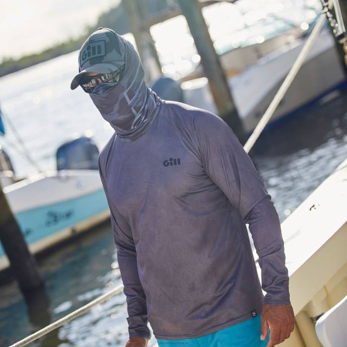 Gill Marine Koszulka z długim rękawem xpel tec w kolorze cyny moro 46RL398