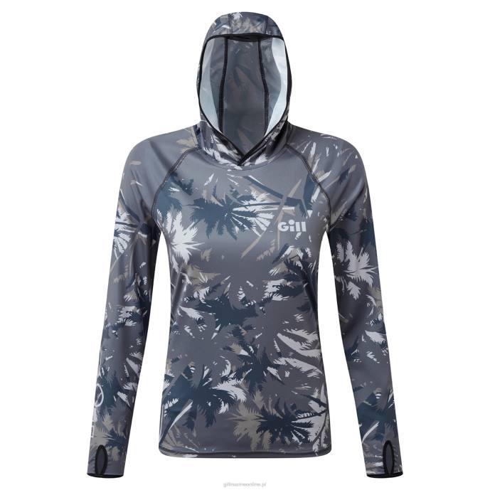 Gill Marine damska bluza z kapturem xpel tec z nadrukiem dłoni 46RL411