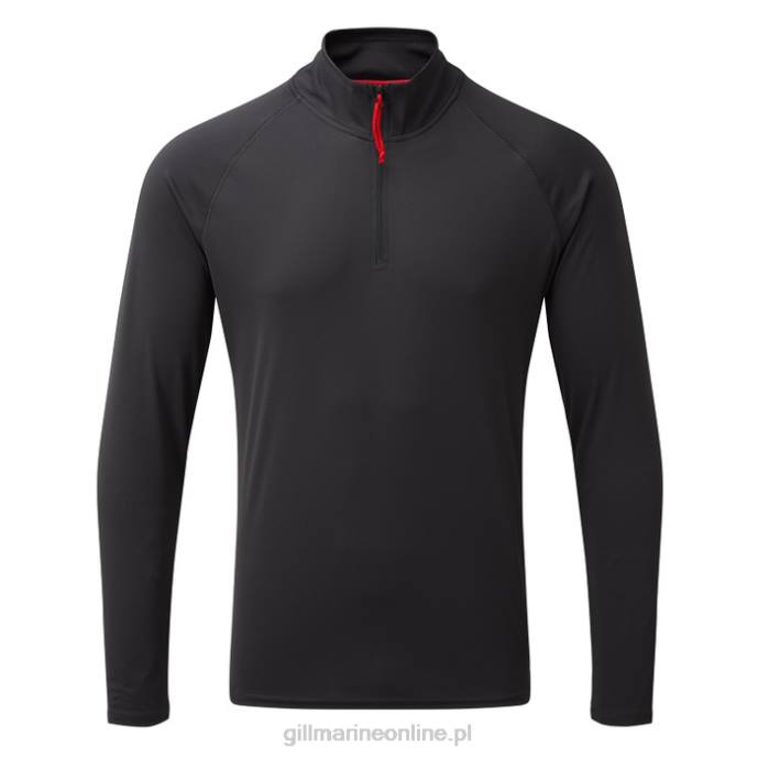 Gill Marine męska koszulka uv tec z długim rękawem i zamkiem błyskawicznym 46RL553