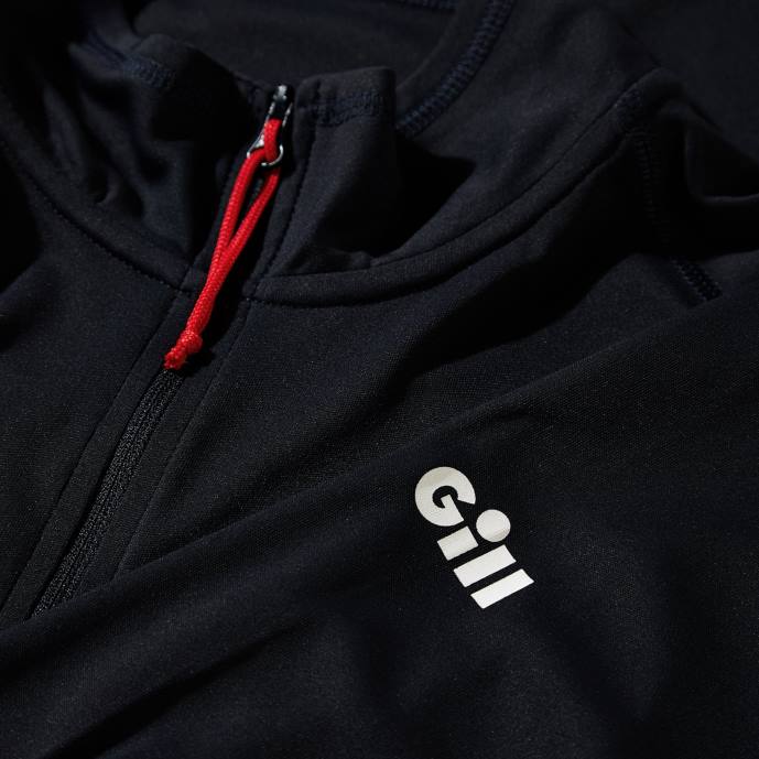 Gill Marine męska koszulka z zamkiem uv tec - długi rękaw 46RL217